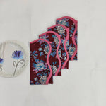 Wave scallop cloth napkin,gift for him, Piping Napkins,Indian soft Napkins, Set of 4, white napkin