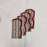 Piping scallop napkin, Cloth napkins, indian cotton napkins, party napkins, floral print napkins, table cloth napkins, bulk dinner napkins
