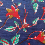 FABRICSG Dark Blue, Vermillion Red, Pine Green Indian Floral Printed 100% Pure Cotton Cloth Napkins, 18x18"- Wedding Napkins, 20x20"- Dinner Napkins