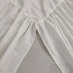 White Fringe Ruffle Gathered Bed Skirt - 8" to 39" Drop Length 1 PIECE BED SKIRT 3 Sided 100% Cotton Percale