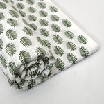 Juniper Green Hand-Block Printed Cotton Cloth