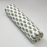 Juniper Green Hand-Block Printed Cotton Cloth