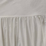 White Fringe Ruffle Gathered Bed Skirt - 8" to 39" Drop Length 1 PIECE BED SKIRT 3 Sided 100% Cotton Percale