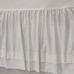 White Fringe Ruffle Gathered Bed Skirt - 8" to 39" Drop Length 1 PIECE BED SKIRT 3 Sided 100% Cotton Percale