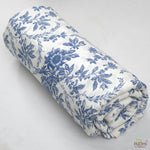 Incremental Blue and White Hand Printed Cotton Cloth