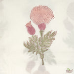 Salmon and Thulian Pink Hand-Block Printed Cotton Cloth