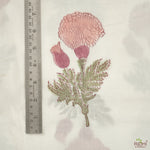 Salmon and Thulian Pink Hand-Block Printed Cotton Cloth