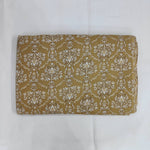 Light brown leaf Floral 100% Cotton Quilting Fabric by the yard, India Block Print Fabric, fabric for Duvet Covers, Curtains, Dresses