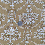 Light brown leaf Floral 100% Cotton Quilting Fabric by the yard, India Block Print Fabric, fabric for Duvet Covers, Curtains, Dresses