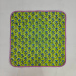 Indian Block Print, piping indian cotton napkins, hand printed napkins, cocktail napkins, table cloth napkins, floral housewarming gift