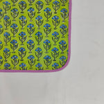 Indian Block Print, piping indian cotton napkins, hand printed napkins, cocktail napkins, table cloth napkins, floral housewarming gift