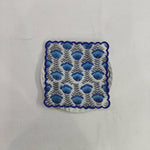 Cocktail Napkins with Trimming lace, Set of 10, Scallop edge Napkin,Hand block printed Sustainable Cloth Napkins