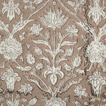 Taupe Color Hand-Block Printed Cotton Cloth