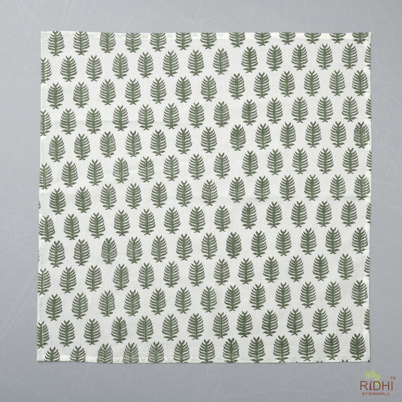 Juniper Green Leaf Print Napkins