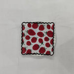 Cocktail Napkins with Trimming lace, Set of 10, Scallop edge Napkin,Hand block printed Sustainable Cloth Napkins