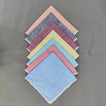 Linen tea towels, Cloth Napkins, Table linen, Mix color lace Linen Napkins, Pom Pom Napkins, Cocktail Napkins, 18x18"- Dinner Napkins Set 4x