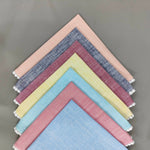 Linen tea towels, Cloth Napkins, Table linen, Mix color lace Linen Napkins, Pom Pom Napkins, Cocktail Napkins, 18x18"- Dinner Napkins Set 4x