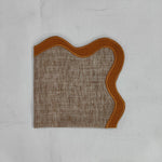 Table Linens Embroidered Napkins double scalloped Linen wave scallop, Set of 2, Wave edge for Dinner Table, Home Décor, Christmas Gift