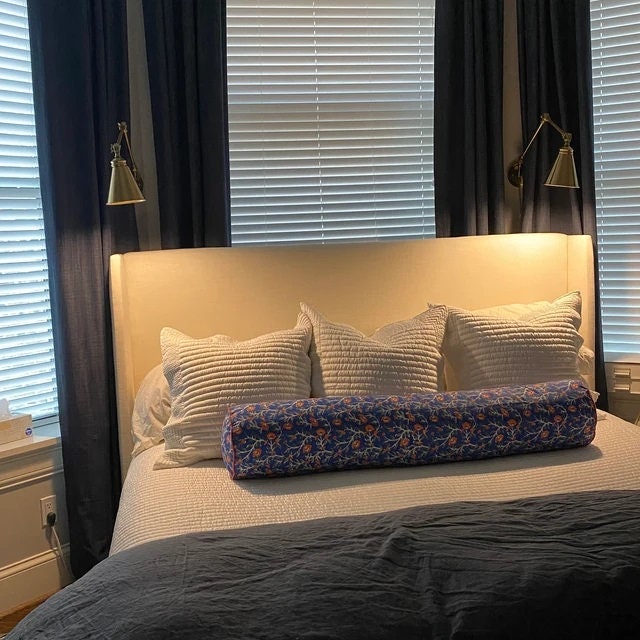 9x48 Bolster Pillow Cover for Throw Pillows and Shams / Soft and Plush / Craft Pillow, Piping Pillow shams cover