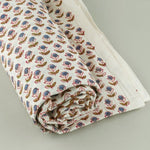 Denim Blue and Army Green Hand-Block Printed Cotton Cloth