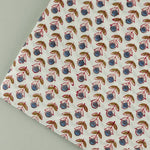 Denim Blue and Army Green Hand-Block Printed Cotton Cloth