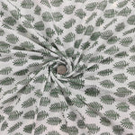 Light blue leaf 100% Cotton Quilting Fabric by the yard, India Block Print Fabric, fabric for Duvet Covers, Curtains, Dresses