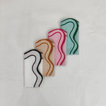 Table Linens Embroidered Napkins / double scalloped Napkin and Linen wave scallop cloth cocktail cloth,fathers day gift Set of 2