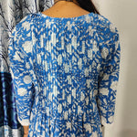 Long Kurti With Pockets, Indian Bridesmaids dress,  Gift for Mom, Gift for her, Pleated Top with Lace, Summer Dress, India Block Print Top