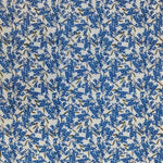 Royal blue Floral 100% Cotton Quilting Fabric by the yard, India Block Print Fabric, fabric for Duvet Covers, Curtains, Dresses