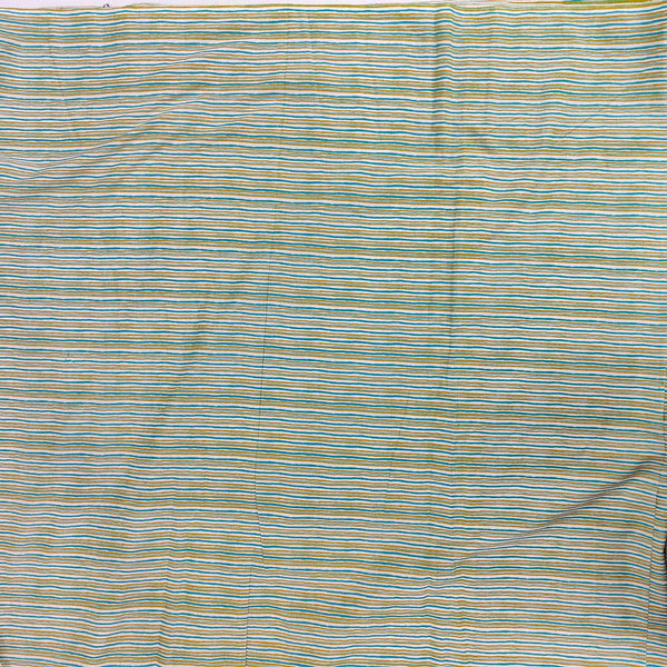 Multi colour stripes 100% Cotton Quilting Fabric by the yard, India Block Print Fabric, fabric for Duvet Covers, Curtains, Dresses