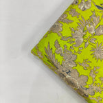 Light green leaf Floral 100% Cotton Quilting Fabric by the yard, India Block Print Fabric, fabric for Duvet Covers, Curtains, Dresses