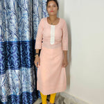 Light Pink embroidered dress, Indian Bridesmaids dress, Gift for her, Gift for Mom, Summer Dress, India top