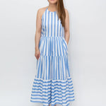 KELLY HALTER STRIPE midi Dress, Sleeveless Dress, Summer Dress, stripe Top sailtosable