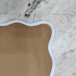 Table Linens scalloped PlaceMats Piping Mats , Rectangular Cotton wave scallop cloth cocktail Placemats,fathers day gift