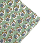 Basil Green Hand-Block Printed Cotton Cloth