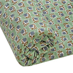 Basil Green Hand-Block Printed Cotton Cloth