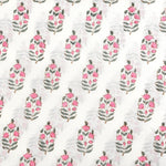 Punch Pink Hand-Block Printed Cotton Cloth