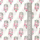 Punch Pink Hand-Block Printed Cotton Cloth