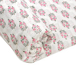 Punch Pink Hand-Block Printed Cotton Cloth