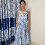 Hand Block Printed Dress, Block Print Dress, Indian Tunics, Hand Printed Dress, Indian Cotton Long Gown, Indian Cotton Dress, Printed Dress