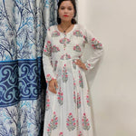 Indian Block Print Bridesmaids dress, Long Tunic With Pockets, wedding dress, Gift for her, Pleated Top, Summer Dress, India Block Print Top