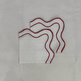 Table Linens Embroidered Napkins / double scalloped Napkin and cotton wave scallop cloth cocktail cloth,fathers day gift Set of 2