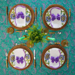 Plain White scallop piping linen dinner napkin Sets, Piping Napkins, Indian Napkins, Set of 4 Napkins,20x20 Inches Mothers day Gift