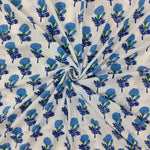 Hand Block Printed Fabric, 100% Cotton Quilting Fabric by the Yard, Quilt Fabric by Yard, Floral Fabric, Quilt Fabric, Fabric for Face Mask
