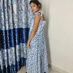 Hand Block Printed Dress, Block Print Dress, Indian Tunics, Hand Printed Dress, Indian Cotton Long Gown, Indian Cotton Dress, Printed Dress