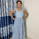 Hand Block Printed Dress, Block Print Dress, Indian Tunics, Hand Printed Dress, Indian Cotton Long Gown, Indian Cotton Dress, Printed Dress