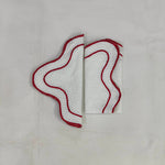 Table Linens Embroidered Napkins / double scalloped Napkin and cotton wave scallop cloth cocktail cloth,fathers day gift Set of 2