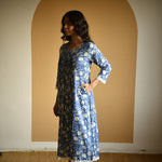 Long Kurti With Pockets, Indian Bridesmaids dress,  Gift for Mom, Gift for her, Pleated Top with Lace, Summer Dress, India Block Print Top