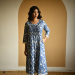 Long Kurti With Pockets, Indian Bridesmaids dress,  Gift for Mom, Gift for her, Pleated Top with Lace, Summer Dress, India Block Print Top