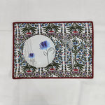 Rectangular quilted Mats Table Linens Christmas Napkins &Cotton Table quilted piped Placemats,Indian Floral Hand Block Printed Set